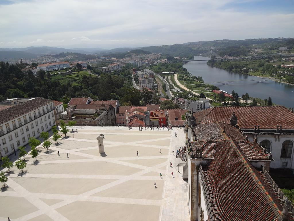 Coimbra University courtyard from the bell tower